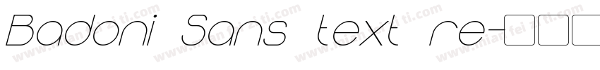 Badoni Sans text re字体转换